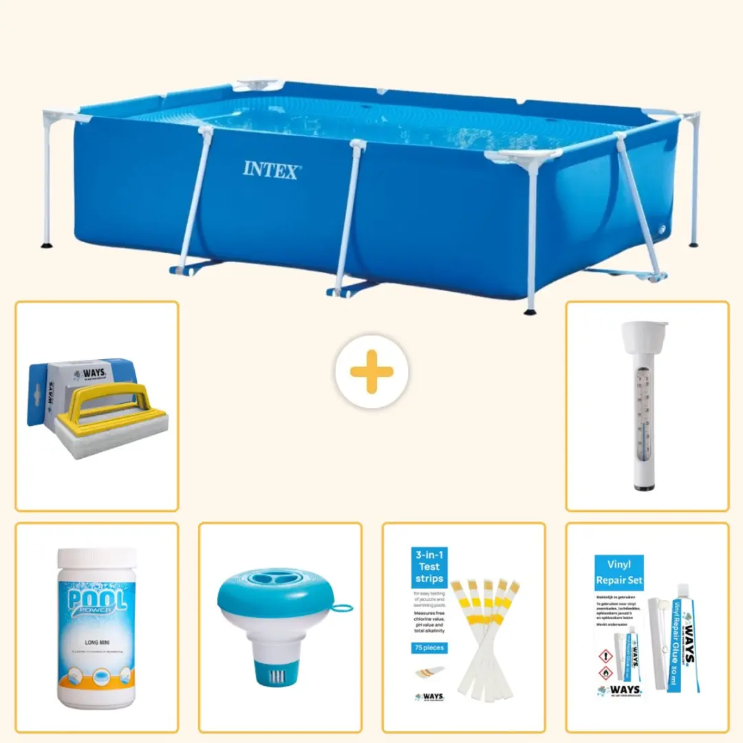 Intex Rechthoekig Frame Zwembad 300x200x75cm