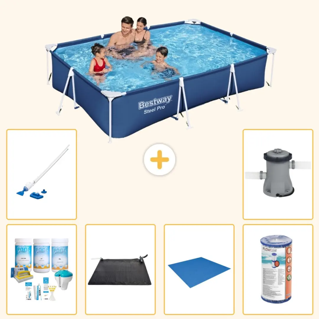 Bestway Steel Pro Zwembad 300x201x66cm Blauw