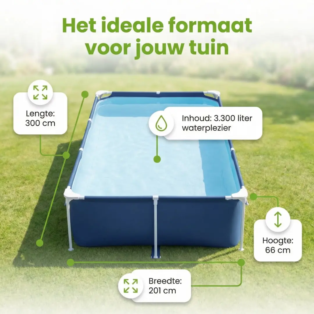 Bestway Steel Pro Zwembad 300x201x66cm Blauw - 3300L - 7-delig