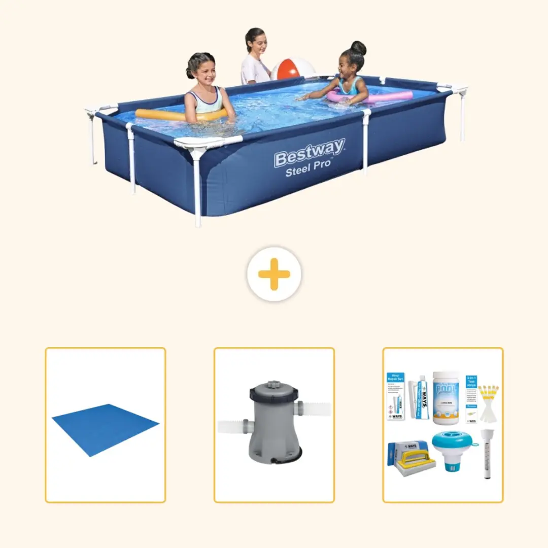 Bestway Steel Pro Zwembad 221x150x43cm Blauw