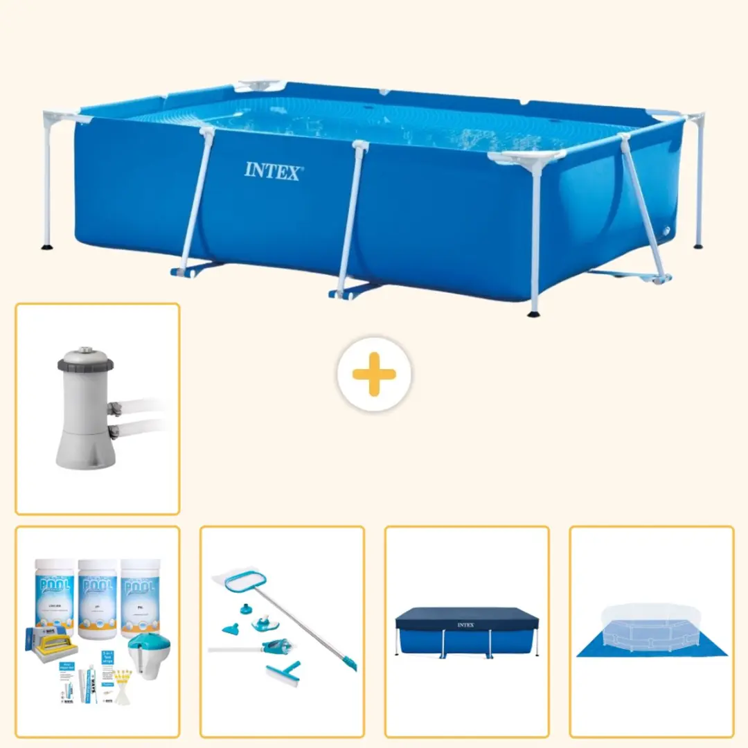 Intex Rechthoekig Frame Zwembad 300x200x75cm Blauw