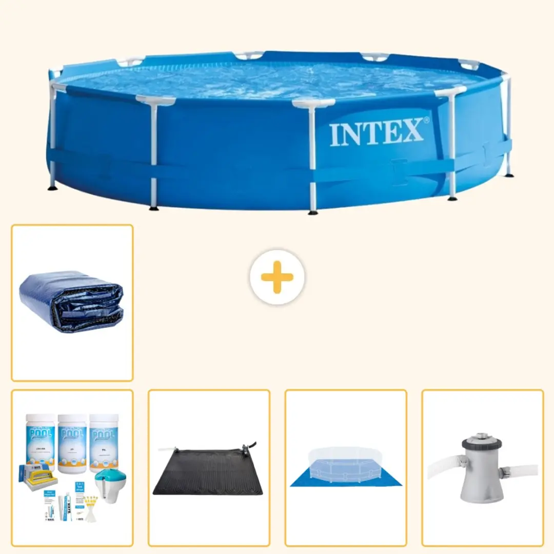 Intex 28200NP-Blauw Rond Frame Zwembad 305x76cm