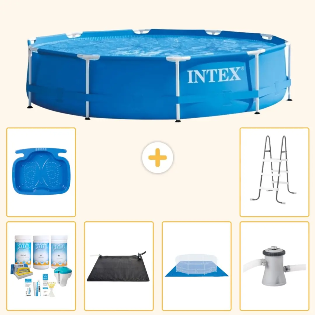 Intex 28200NP-Blauw Rond Frame Zwembad 305x76cm