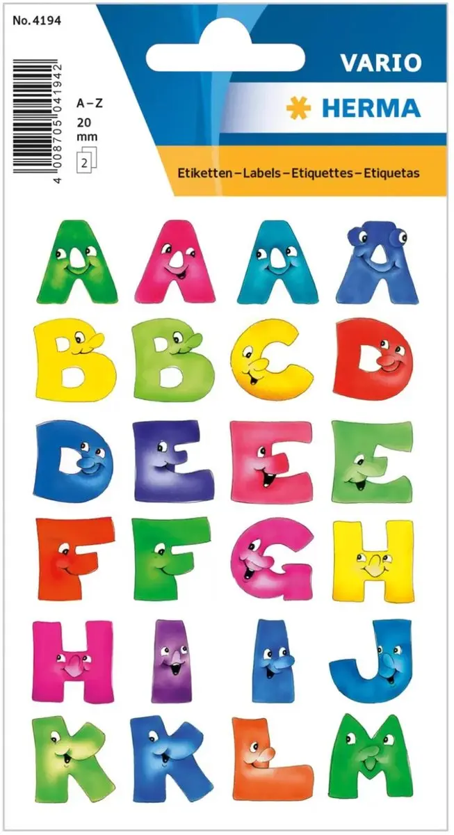 Herma Alfabet Plakletters A-Z