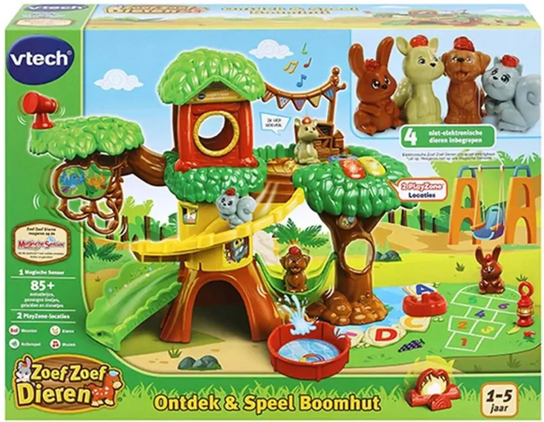 VTech Zoef Zoef Dieren Boomhut Ontdek & Speel - Multicolor