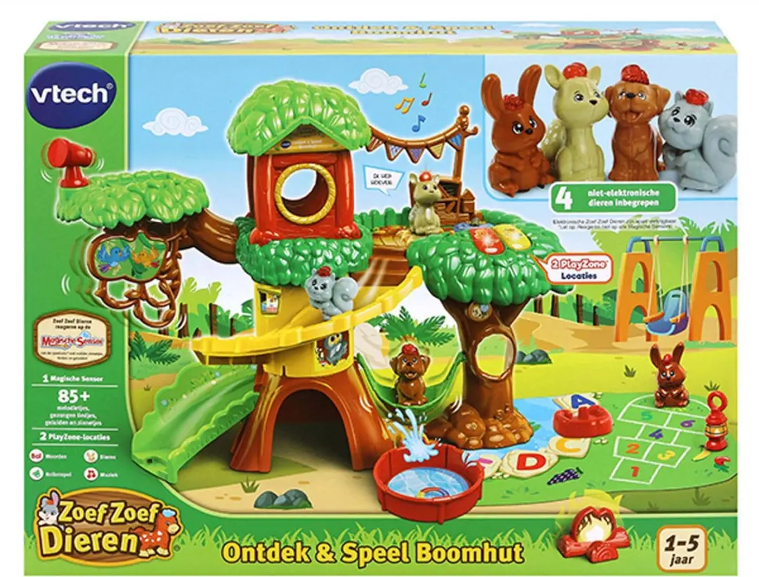 VTech Zoef Zoef Dieren Boomhut Ontdek & Speel - Multicolor