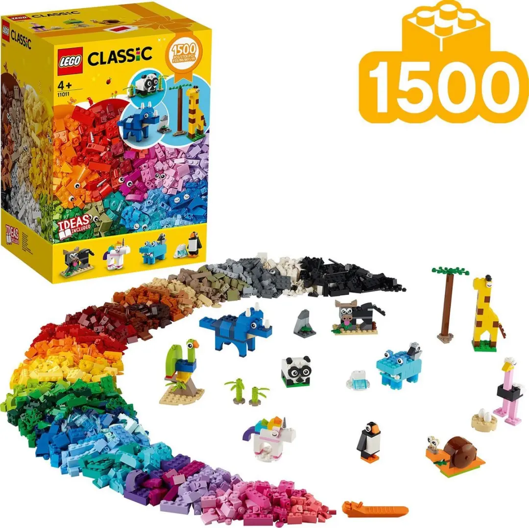 LEGO Classic Stenen en Dieren 11011 - 1500 Stukken - Multikleur