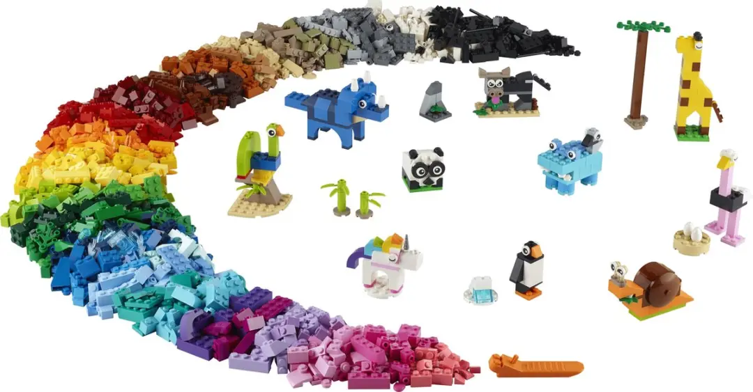 LEGO Classic Stenen en Dieren 11011 - 1500 Stukken - Multikleur