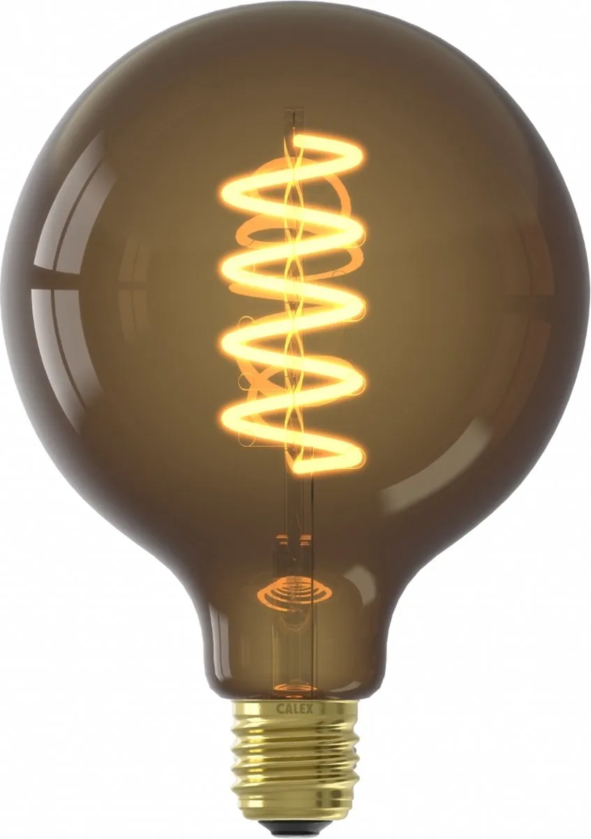 Calex Lichtbron E27 Globe - 1800K Warm Wit - Amber Glas