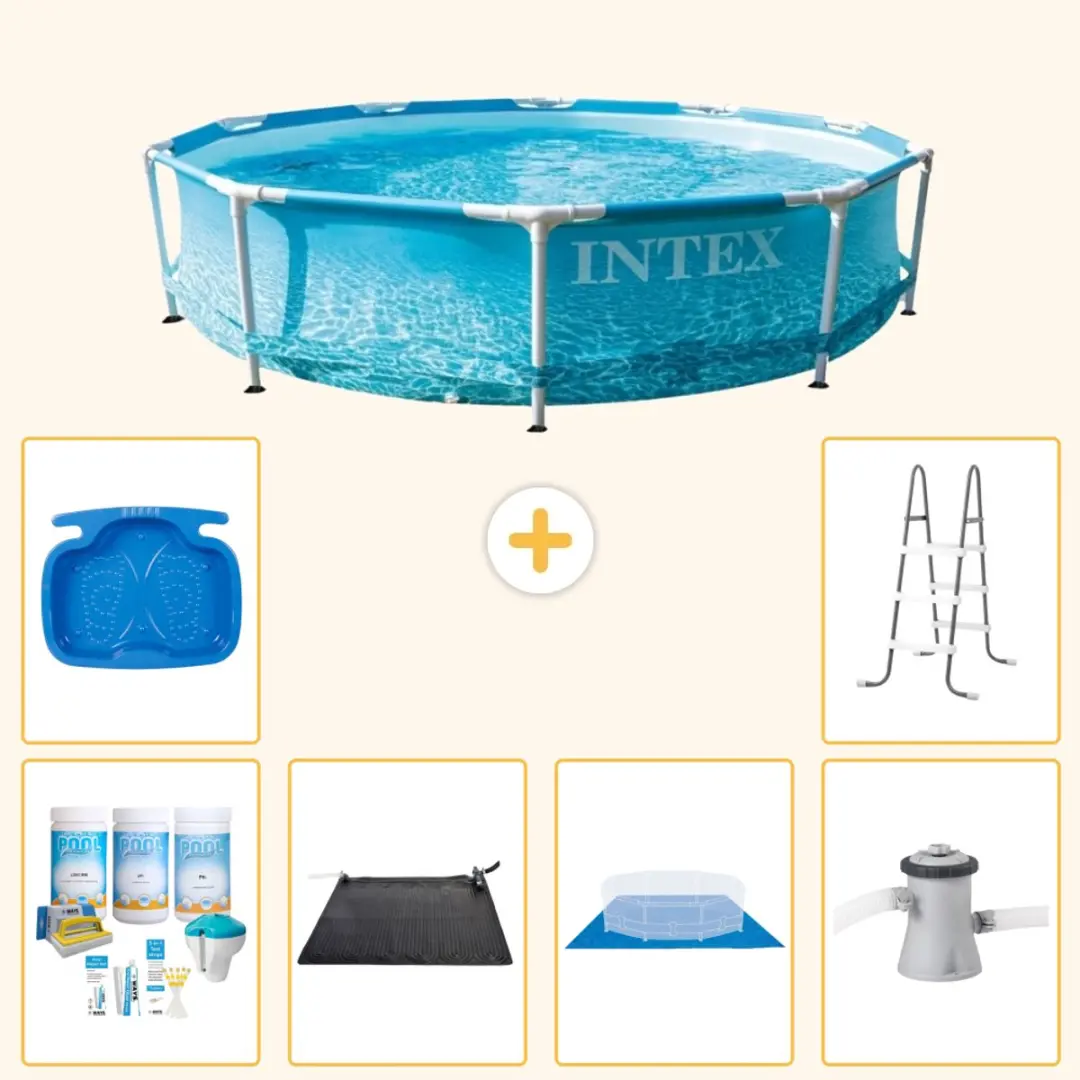 Intex 28206NP-Blauw Rond Frame Zwembad 305x76cm