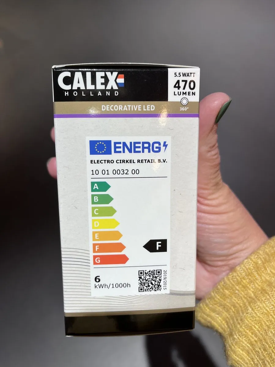 Calex E27 Goud Glas Lichtbron - Warm wit
