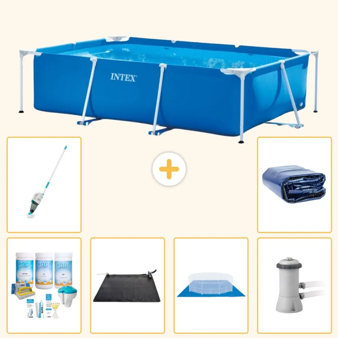 Intex Rechthoekig Frame Zwembad 300x200x75cm Blauw