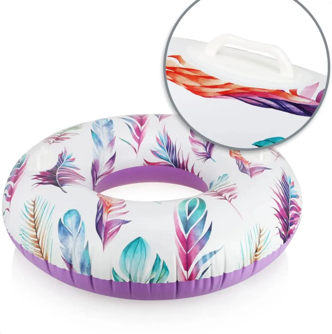 Intex Zilver Luchtbed 188x71cm + Tropical 97cm Drijfstoel - Multicolor