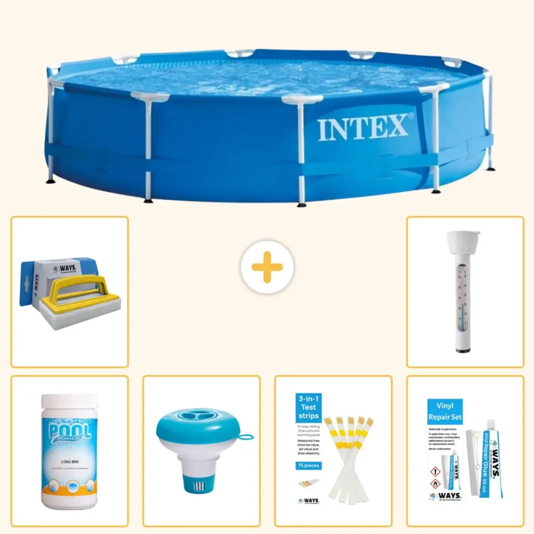 Intex 28200NP-Blauw Rond Frame Zwembad 305x76cm