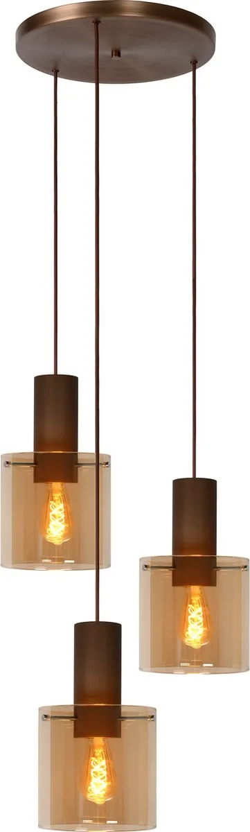 Lucide Toledo Hanglamp 3xE27 - Amber
