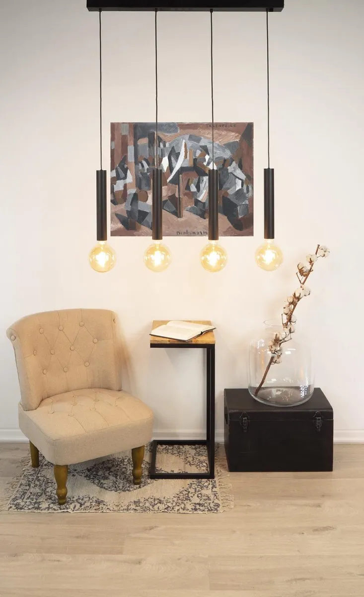Eglo Cortenova Hanglamp E27 - 84cm Zwart