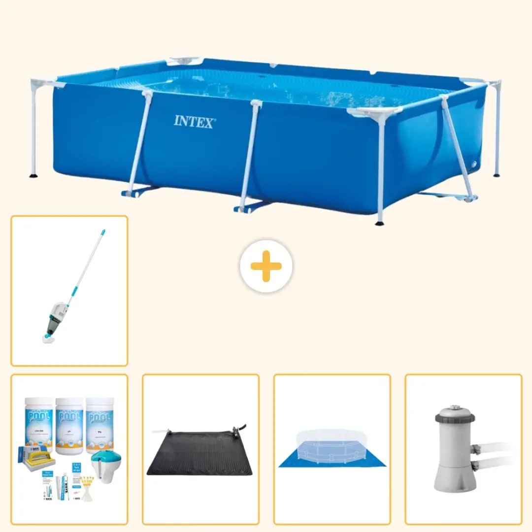 Intex Rechthoekig Frame Zwembad 300x200x75cm Blauw