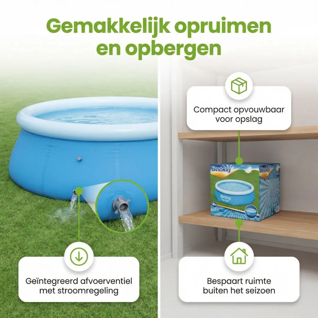 Bestway Fast Set Zwembad 305x66cm - Blauw - 3200L