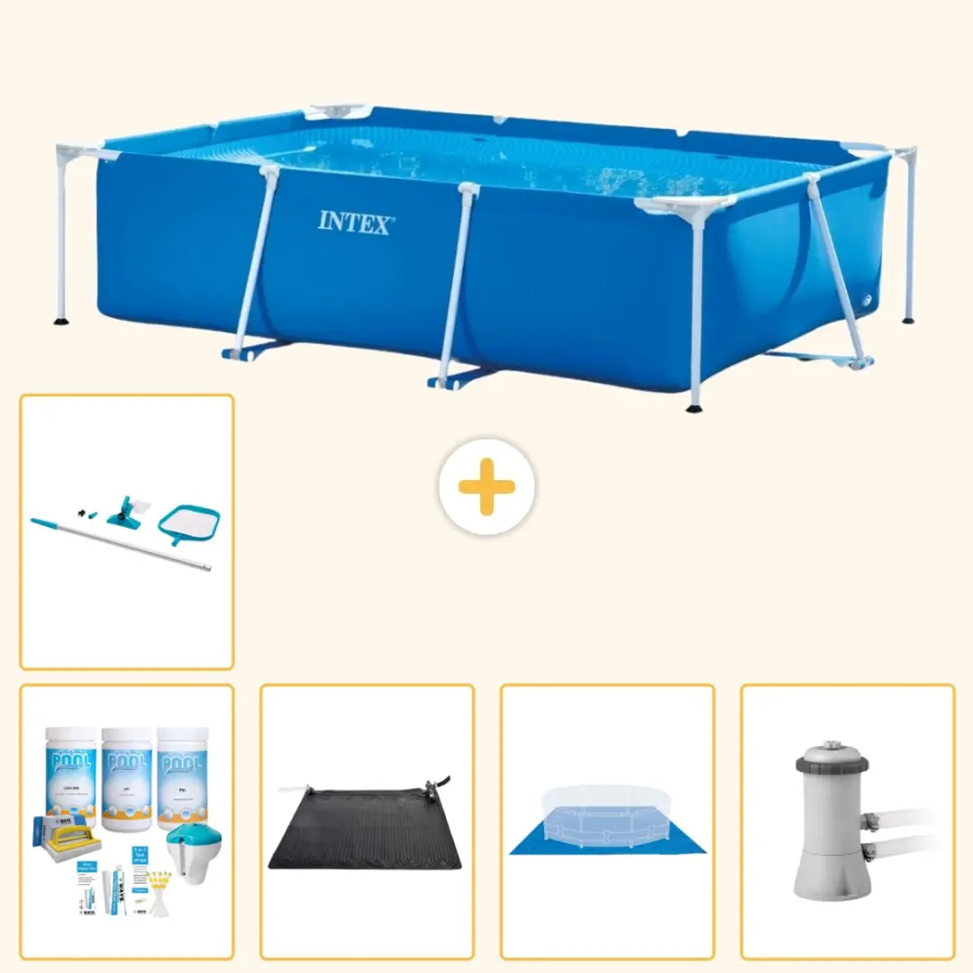 Intex Rechthoekig Frame Zwembad 300x200x75cm Blauw