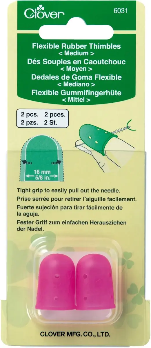 Clover Flexibele Rubberen Vingerhoed M