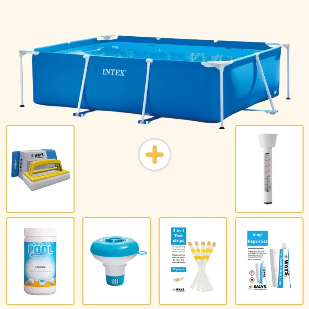Intex Rechthoekig Frame Zwembad 220x150x60cm Blauw