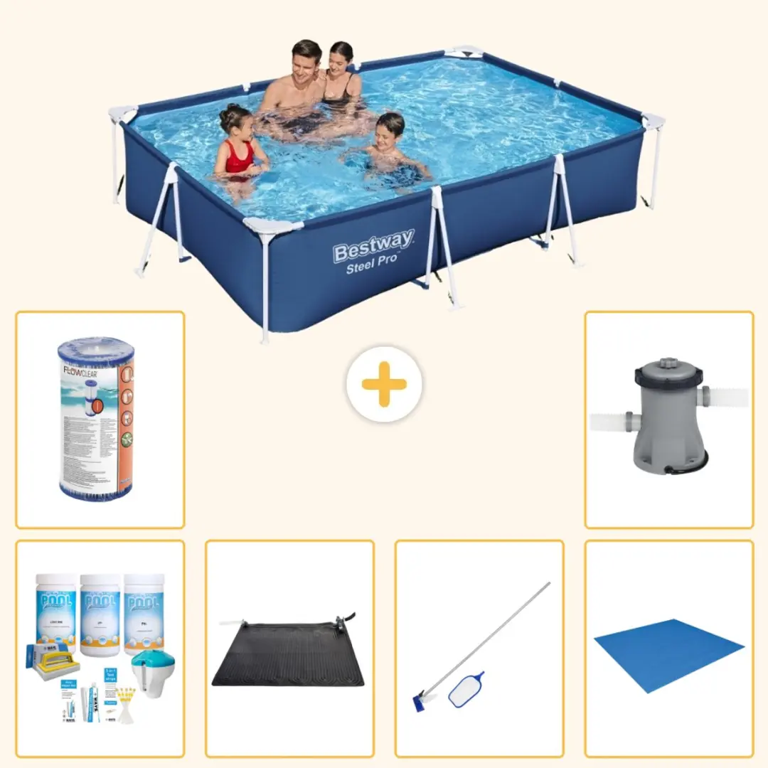 Bestway Steel Pro Zwembad 300x201x66cm Blauw