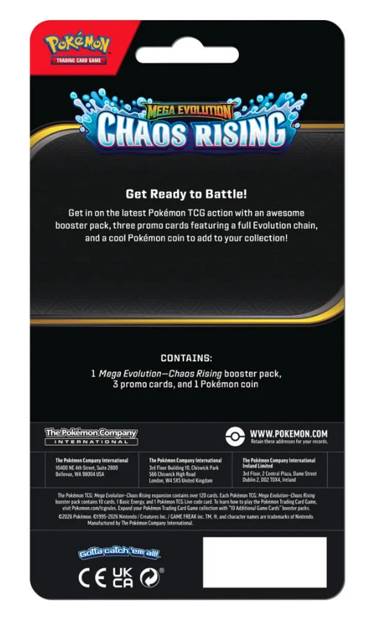 Pokémon TCG Chaos Rising Mega Evolution Blister - Flygon Foil Promo - 13 Kaarten