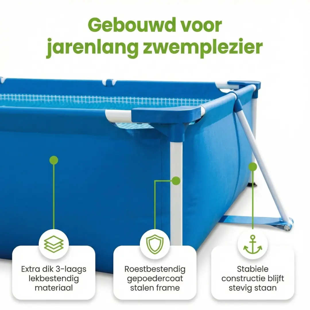 Intex Rechthoekig Frame Zwembad 450x220x84cm - Blauw - 28273NP