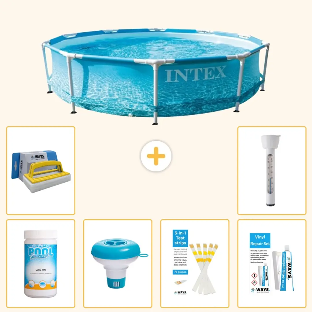 Intex 28206NP-Blauw Rond Frame Zwembad 305x76cm