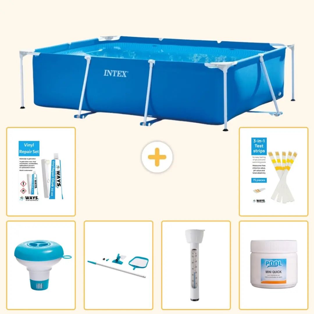 Intex Rechthoekig Frame Zwembad 220x150x60cm Blauw