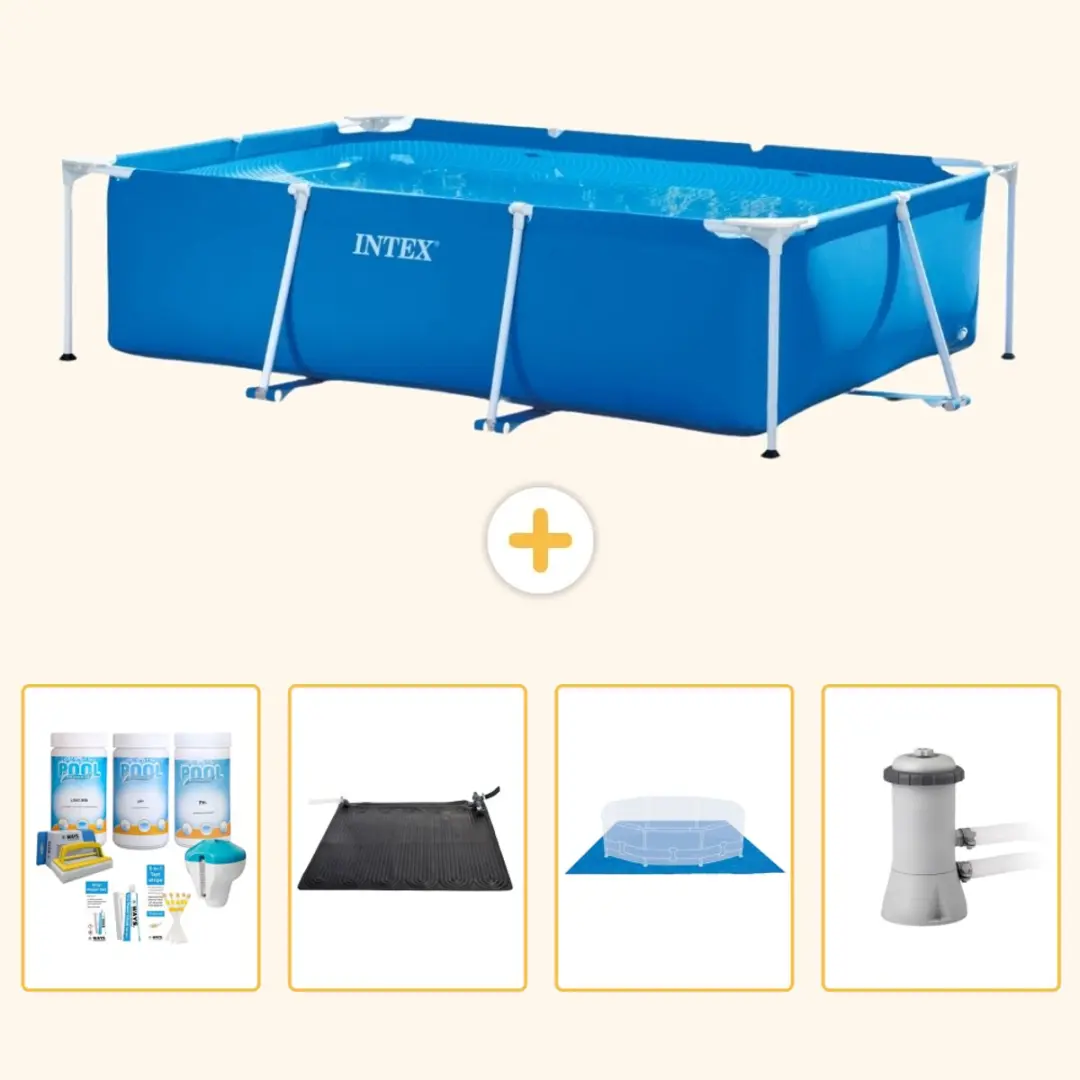 Intex Rechthoekig Frame Zwembad 300x200x75cm Blauw