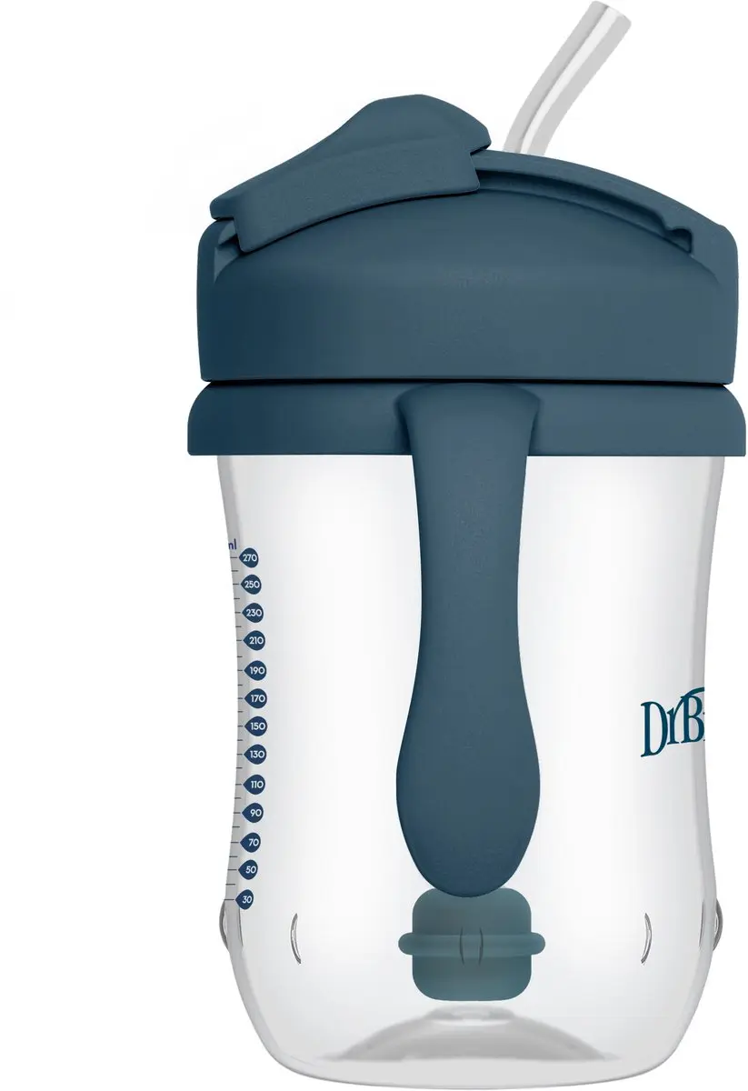 Dr. Brown's Baby Rietjesbeker 270ml - Donkerblauw