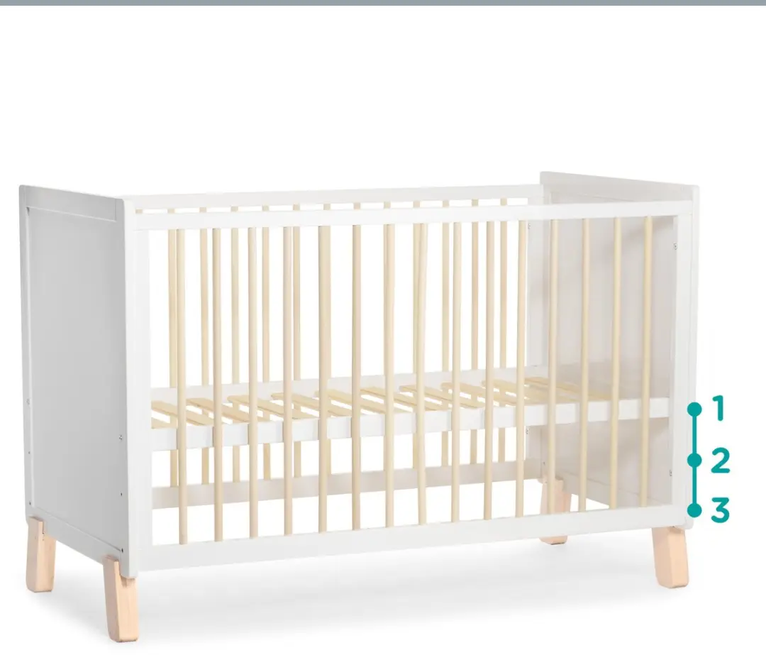 KinderKraft NICO Ledikant 120x60cm - Wit