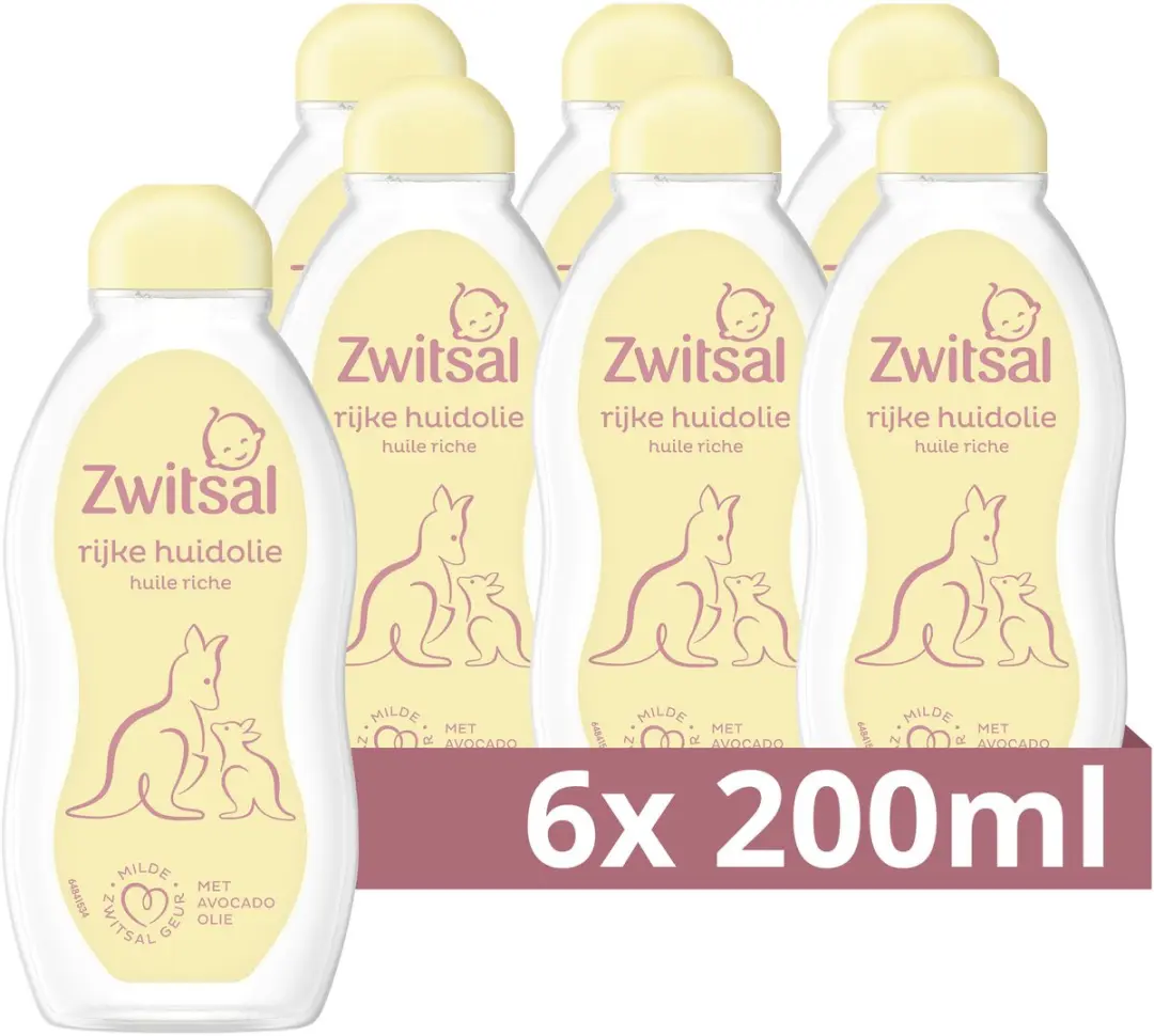 Zwitsal Rijke Huidolie Baby 200ml - 6 Stuks