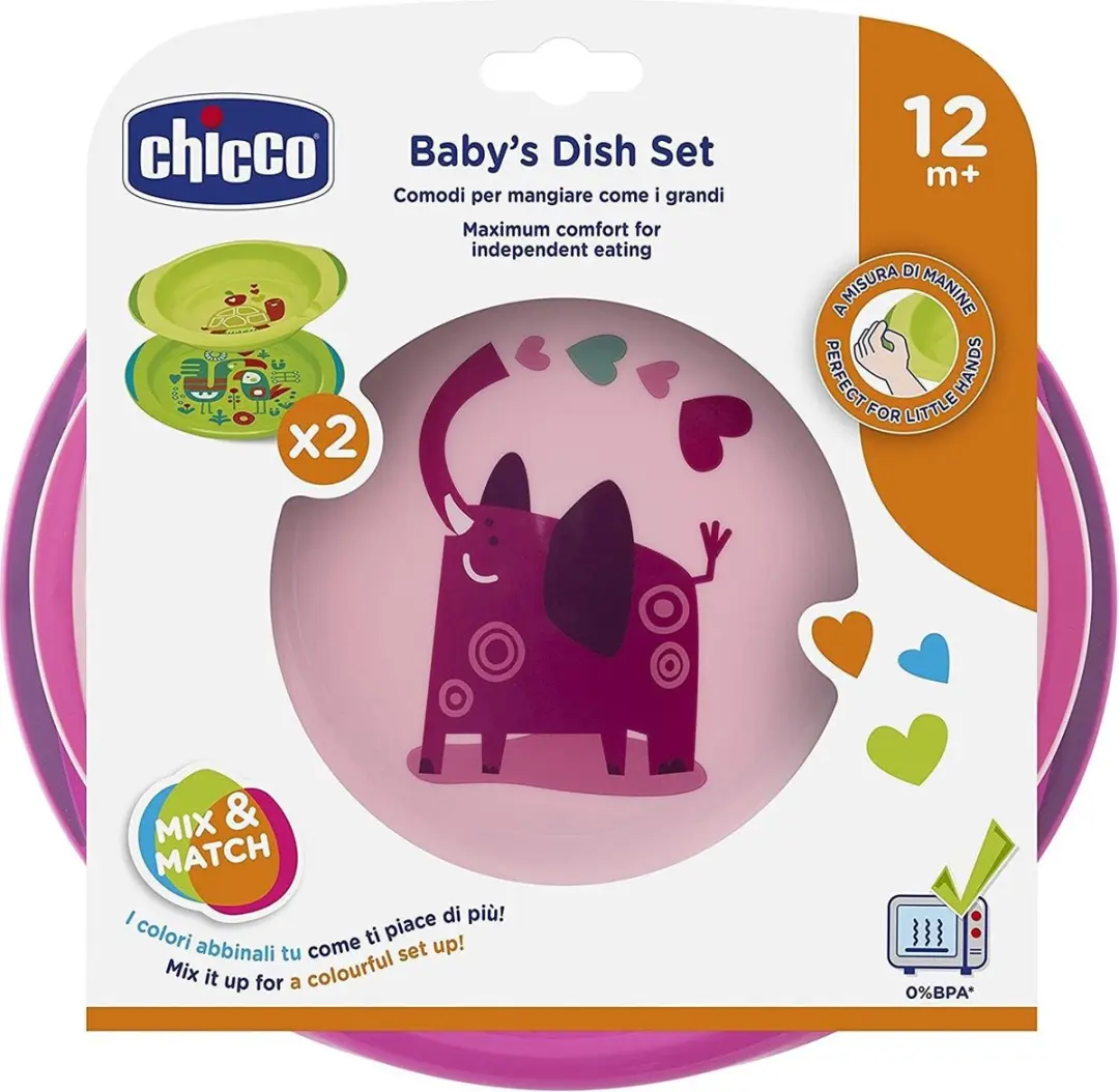 Chicco Bordenset Meisjes 24cm - Roze/Paars - afbeelding 4 van 4