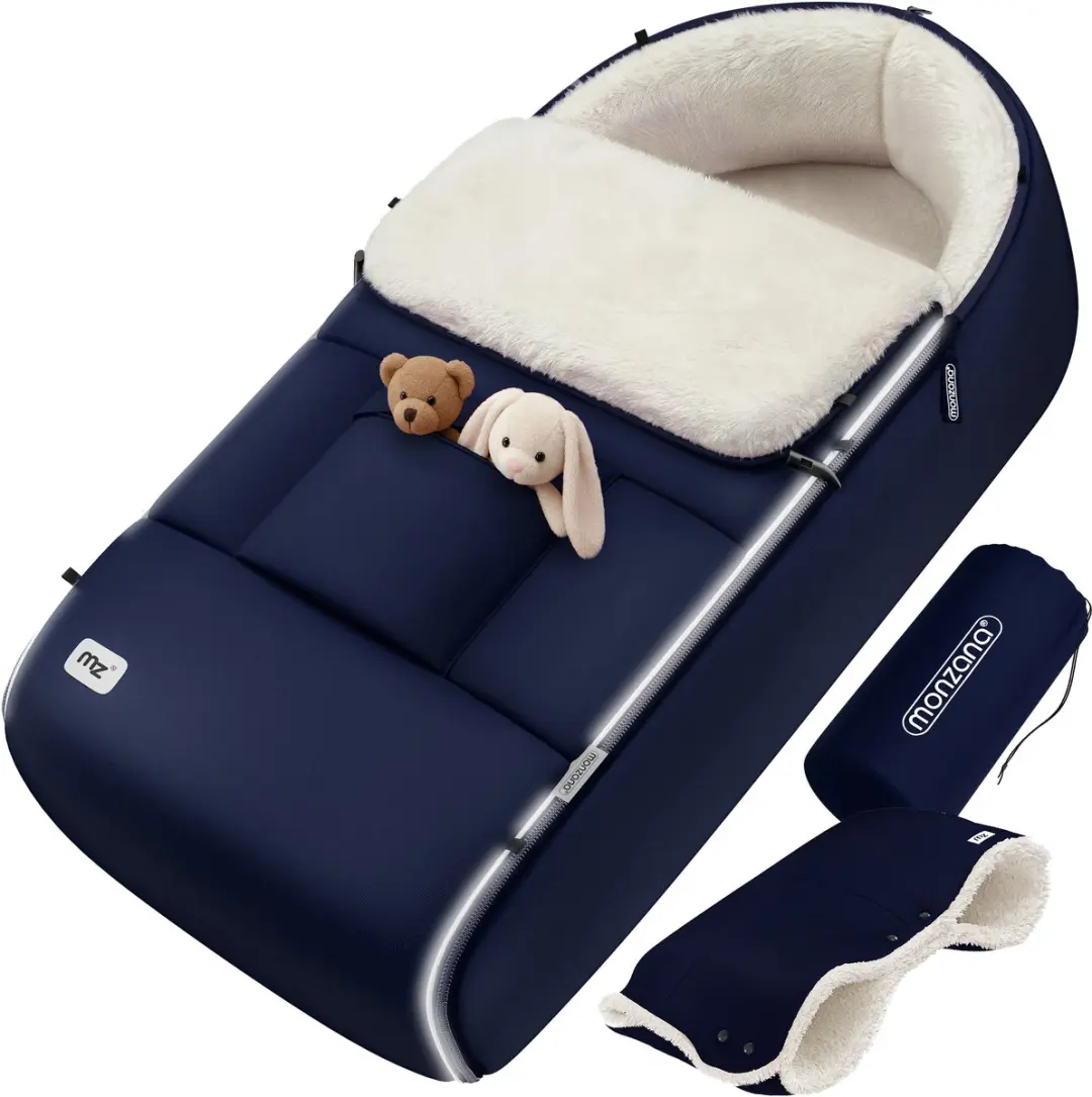 Monzana Baby Voetenzak 90x60cm Marineblauw