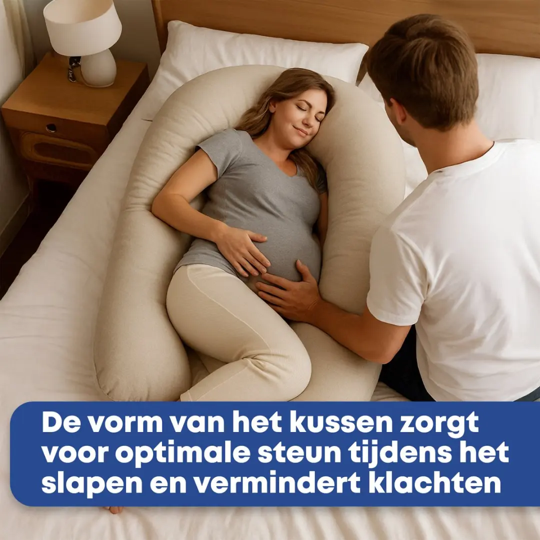 EarKings Zwangerschapskussen 140x80cm U-vorm - Lichtgrijs