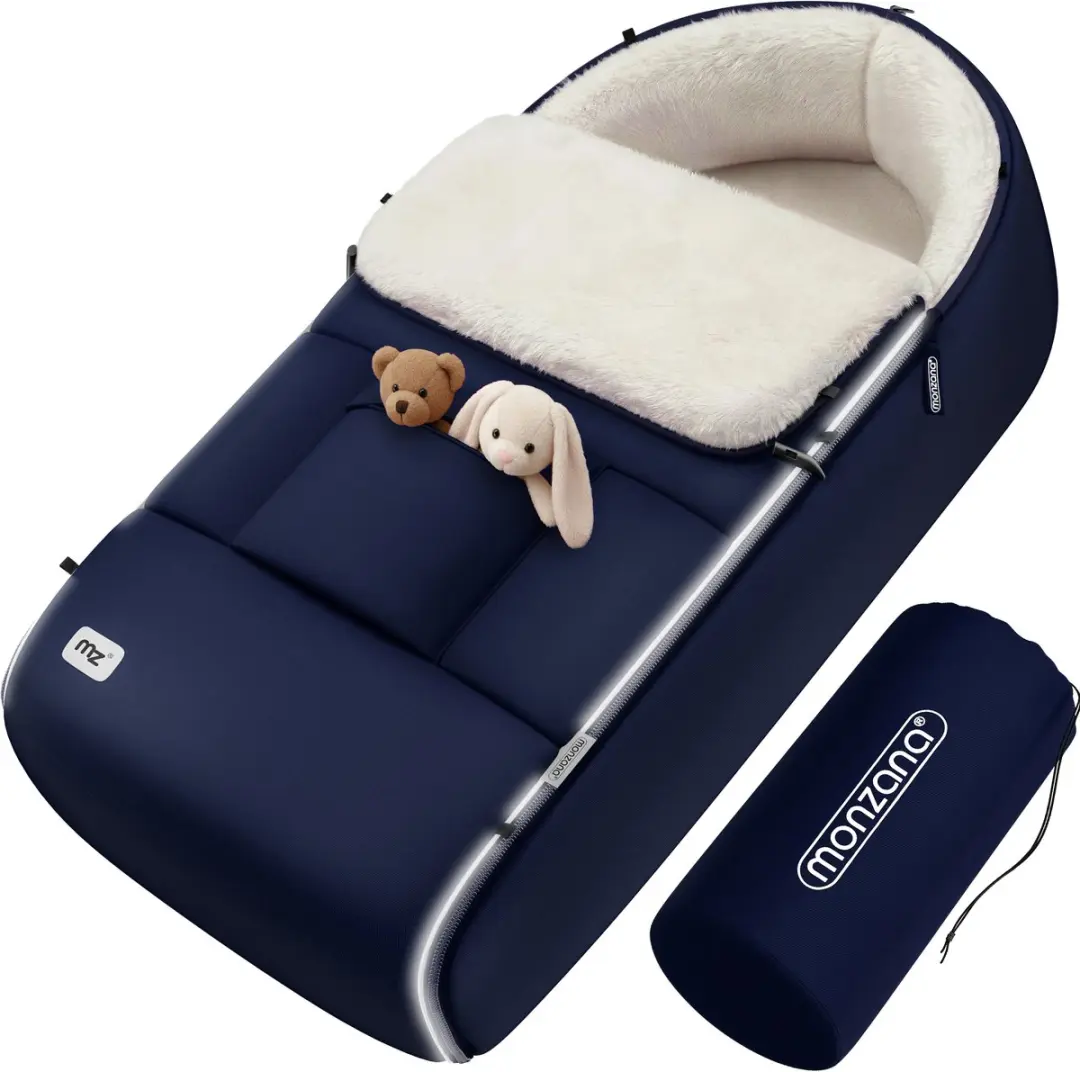 Monzana Baby Voetenzak Marineblauw 95x50cm