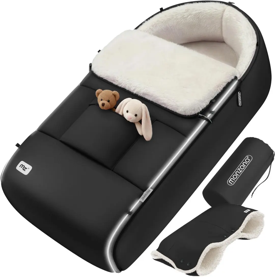Monzana Baby Voetenzak 90x60cm Grijs