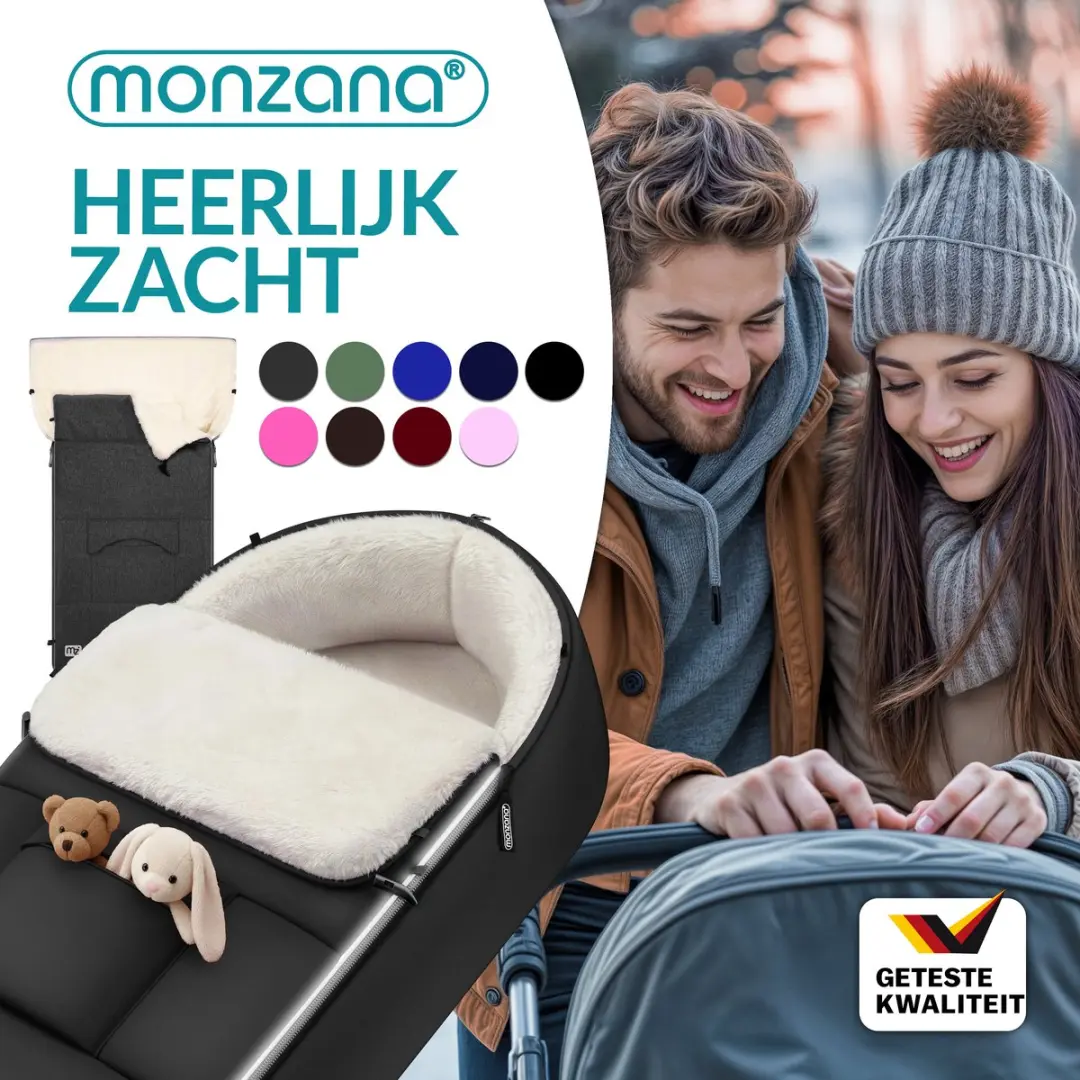 Monzana Baby Voetenzak 95x50cm - Grijs - afbeelding 6 van 6