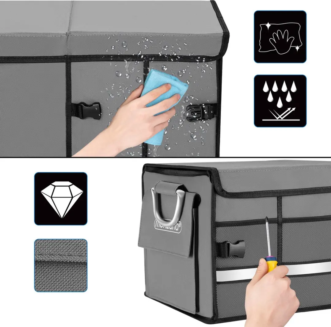 Monzana Kofferbak Organizer 68L - Grijs
