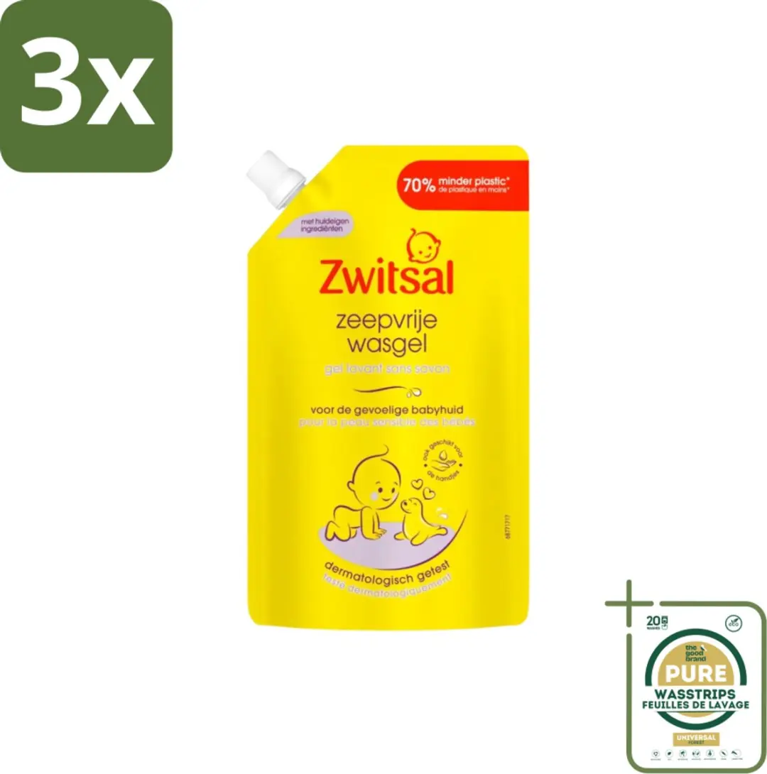 Zwitsal Wasgel Navulling Zeepvrij 500ml
