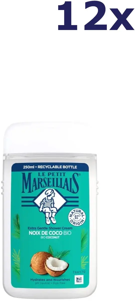 Le Petit Marseillais Bio Kokosnoot Douchecrème 250ml