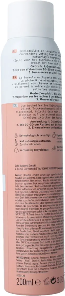 Guhl Droogshampoo Fruitige Frisheid 200ml - Perzik