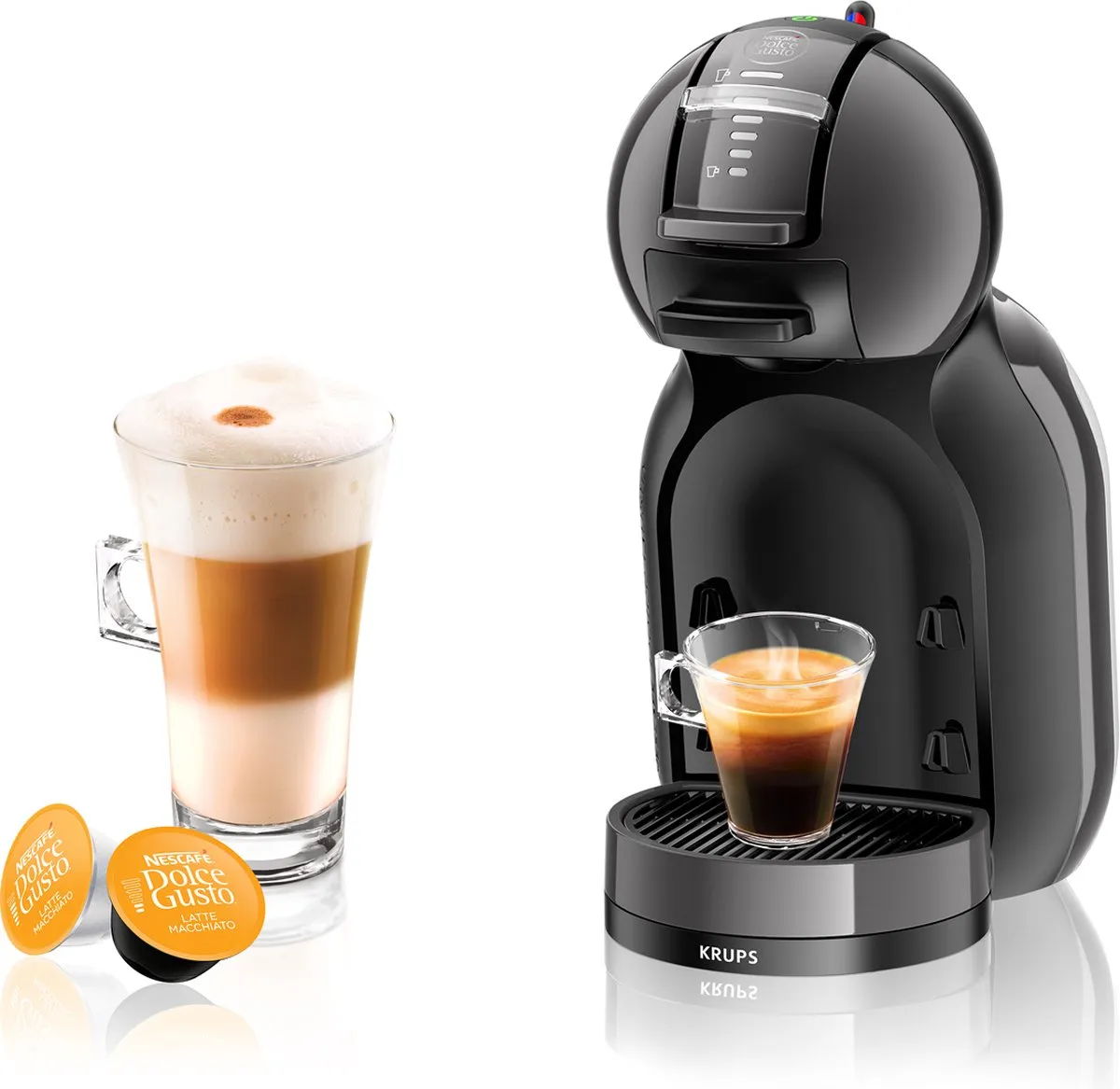 Krups NESCAFÉ Dolce Gusto MiniMe KP1208 Koffiezetapparaat - 1500W - Antraciet/Zwart