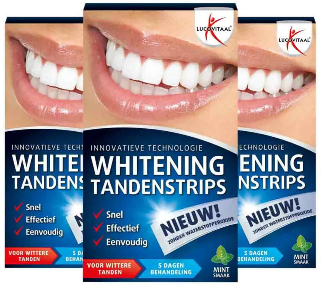 Lucovitaal Whitening Tandenstrips - 3x5 Stuks