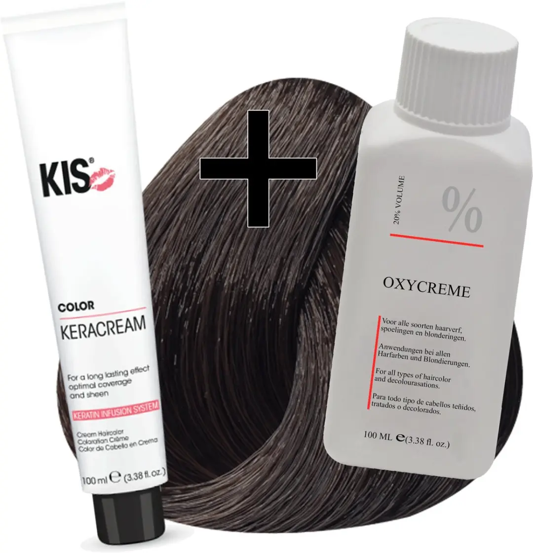 KIS Haarverfset 5MN Licht mat bruin 100ml