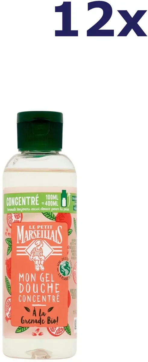 Le Petit Marseillais Douchegel Geconcentreerd Grenade Bio