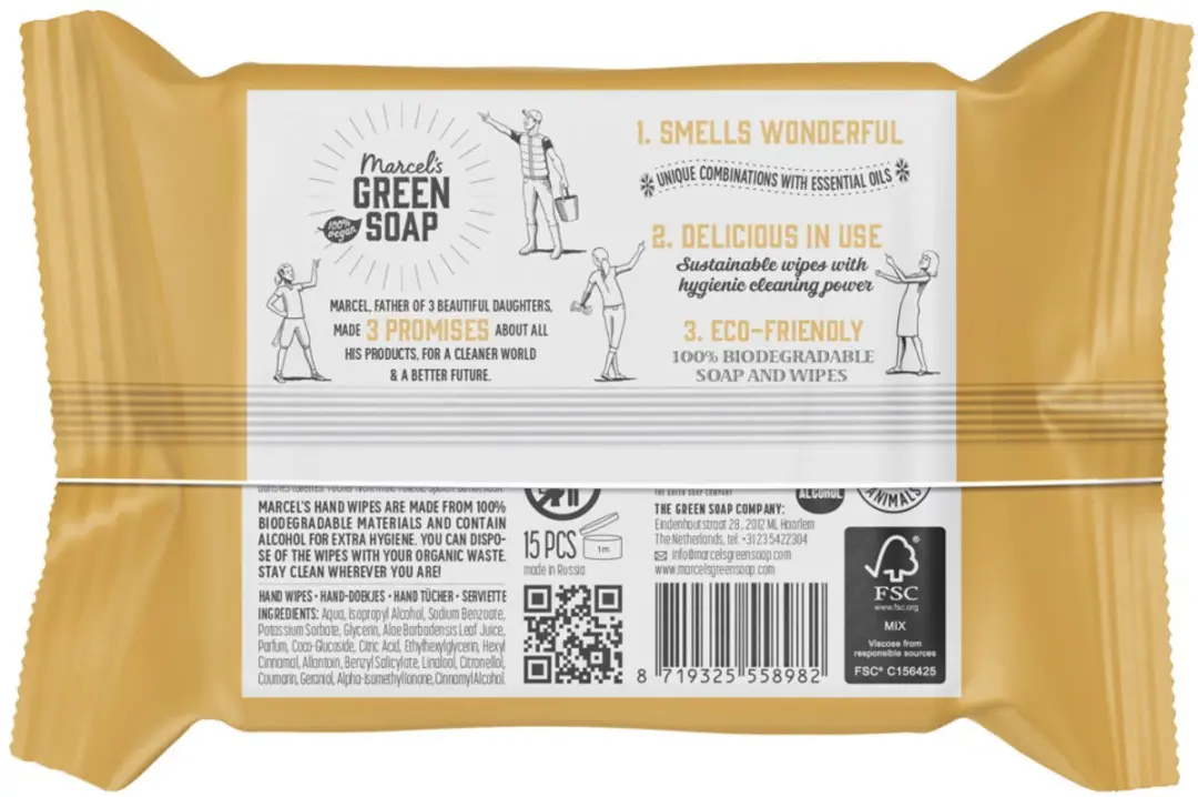 Marcel's Green Soap Handdoekjes Vanille & Kersenbloesem
