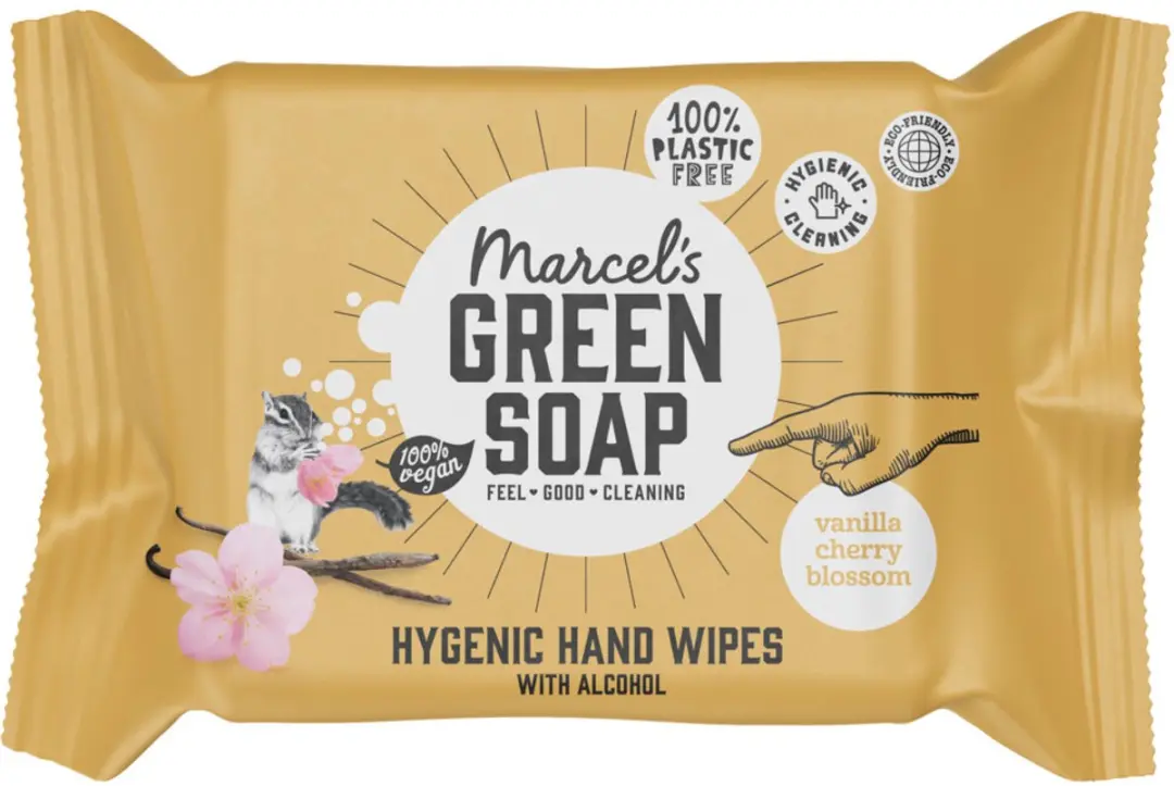 Marcel's Green Soap Handdoekjes Vanille & Kersenbloesem - 45 Stuks